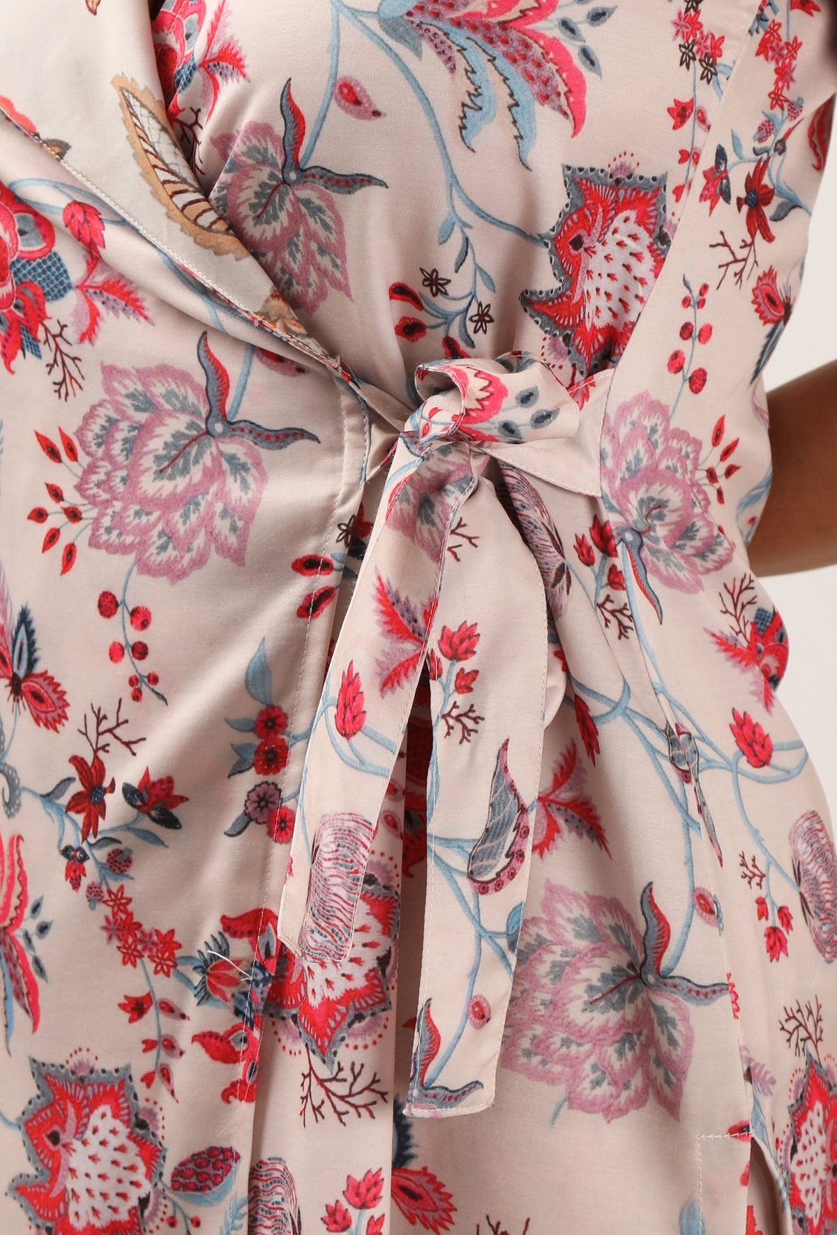 Nadia Floral Chintz Wrap Tunic Dress サイズ L
