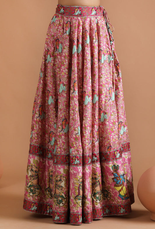 Anika Allover Kalamkari Kalidar Skirt サイズ M