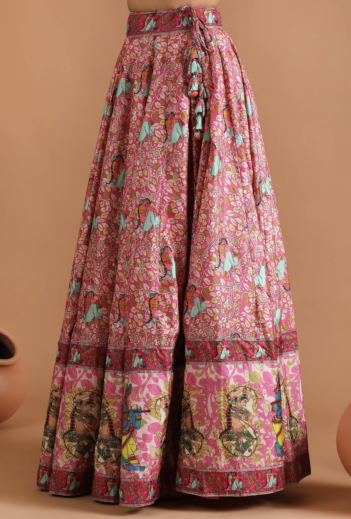 Anika Allover Kalamkari Kalidar Skirt サイズ S
