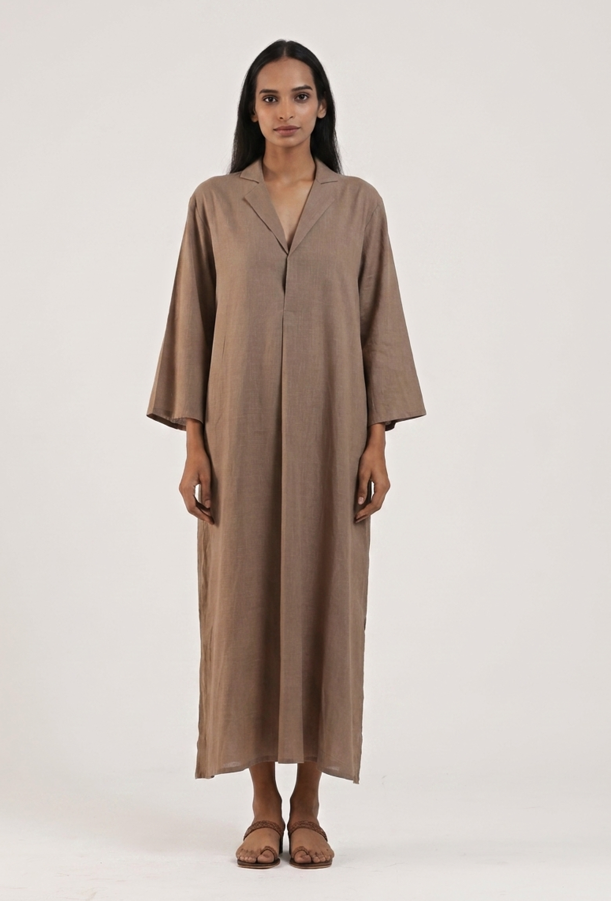 Women Brown Cotton Kurta サイズ XS