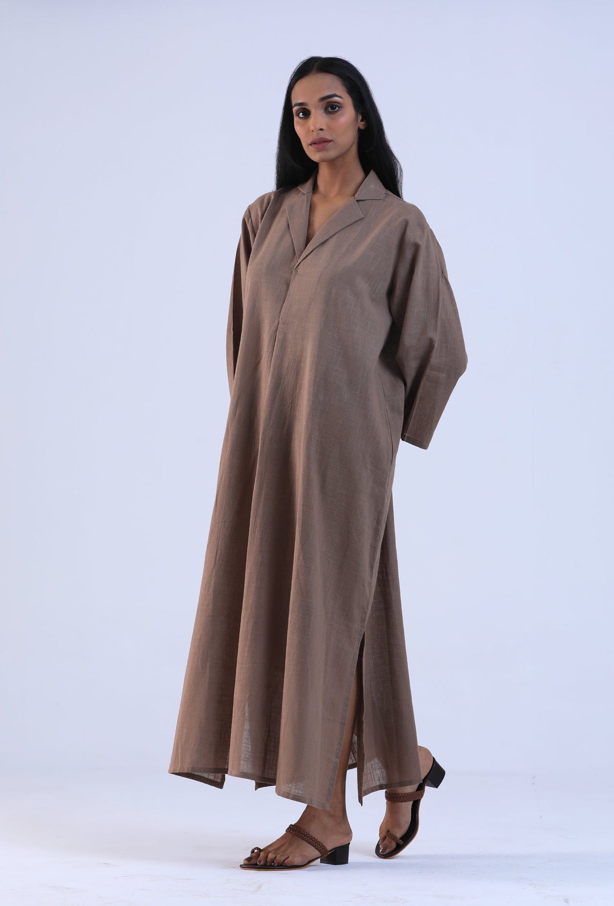 Women Brown Cotton Kurta サイズ XS