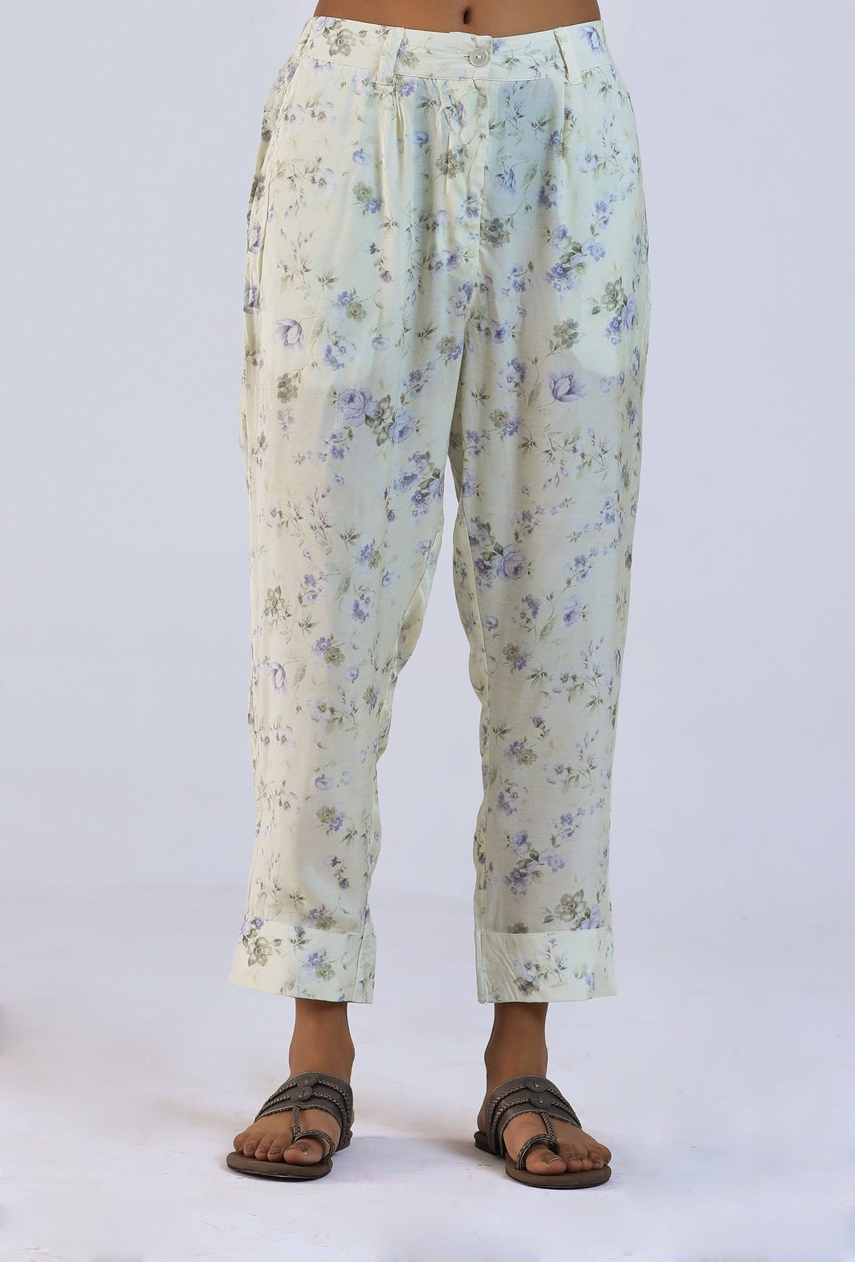 Off White Viscose Cotton Pant サイズ XS