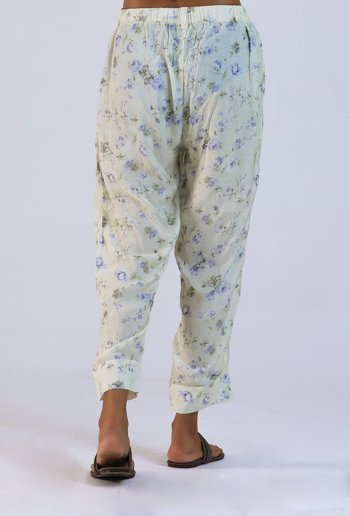 Off White Viscose Cotton Pant サイズ S