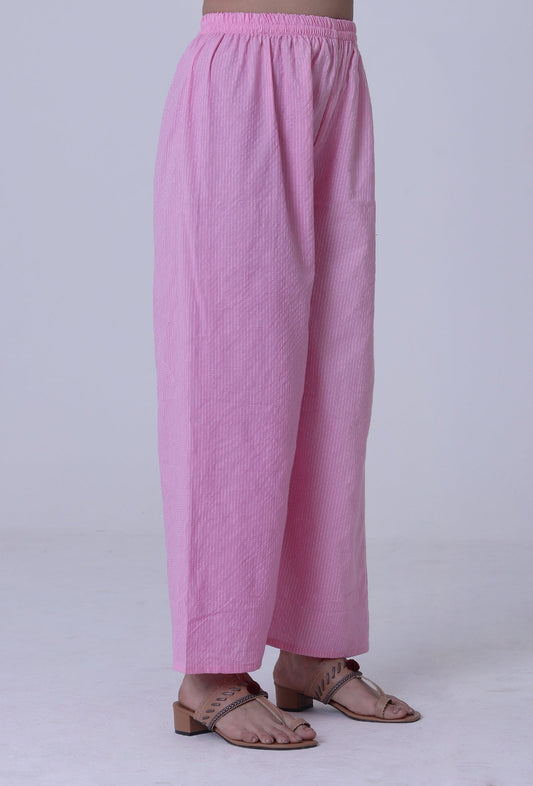 Pastel Violet Cotton Palazzo サイズ L