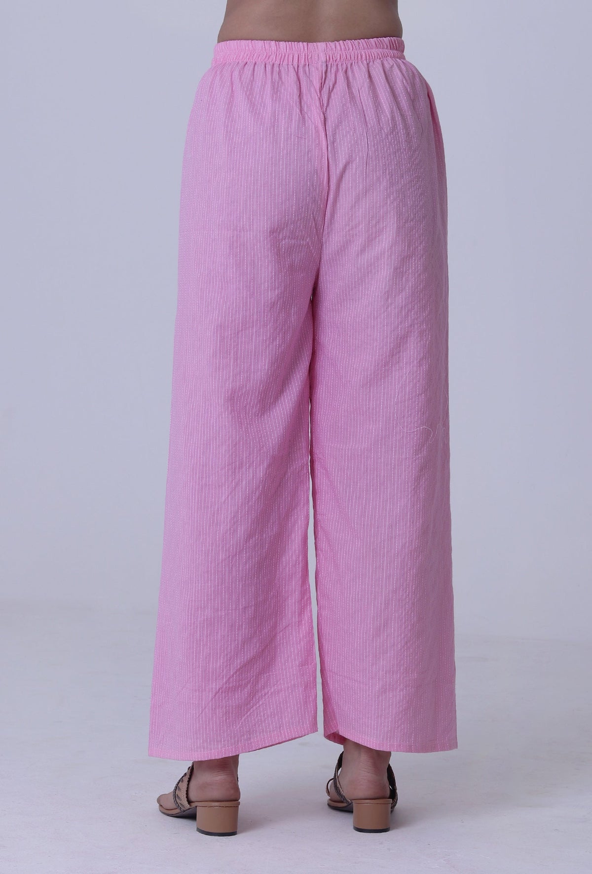 Pastel Violet Cotton Palazzo サイズ L