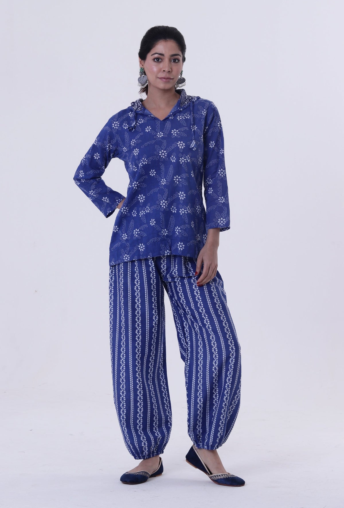 Blue Cotton Top サイズ M
