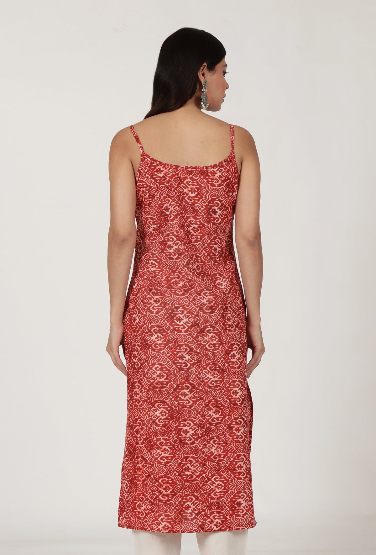 Multi Printed Red Color Cotton Slip サイズ L
