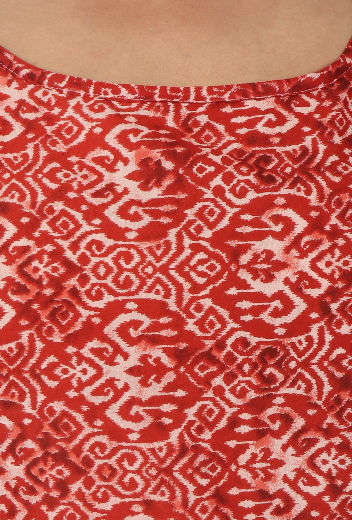 Multi Printed Red Color Cotton Slip サイズ L
