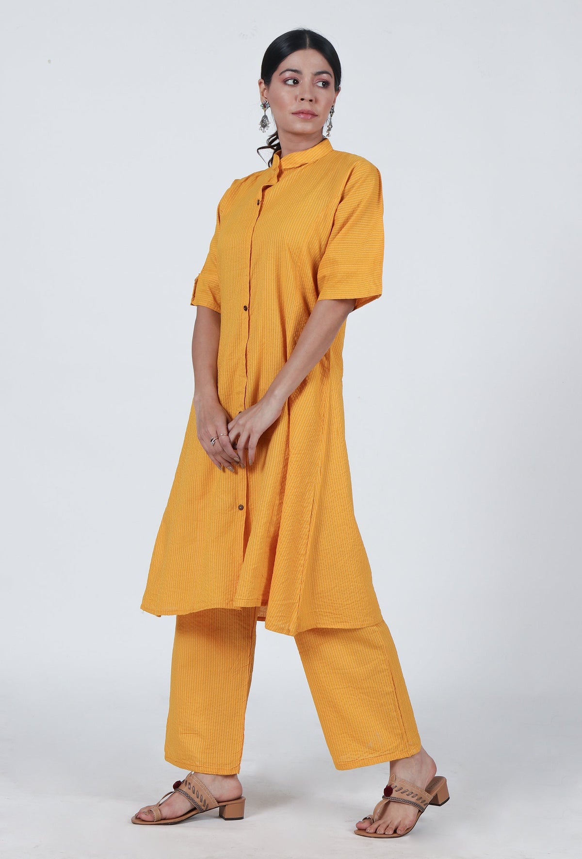 Yellow Cotton Kurta サイズ XXL