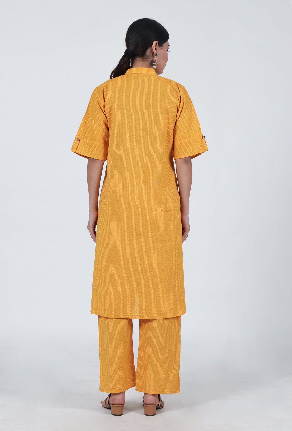 Yellow Cotton Kurta サイズ XXL