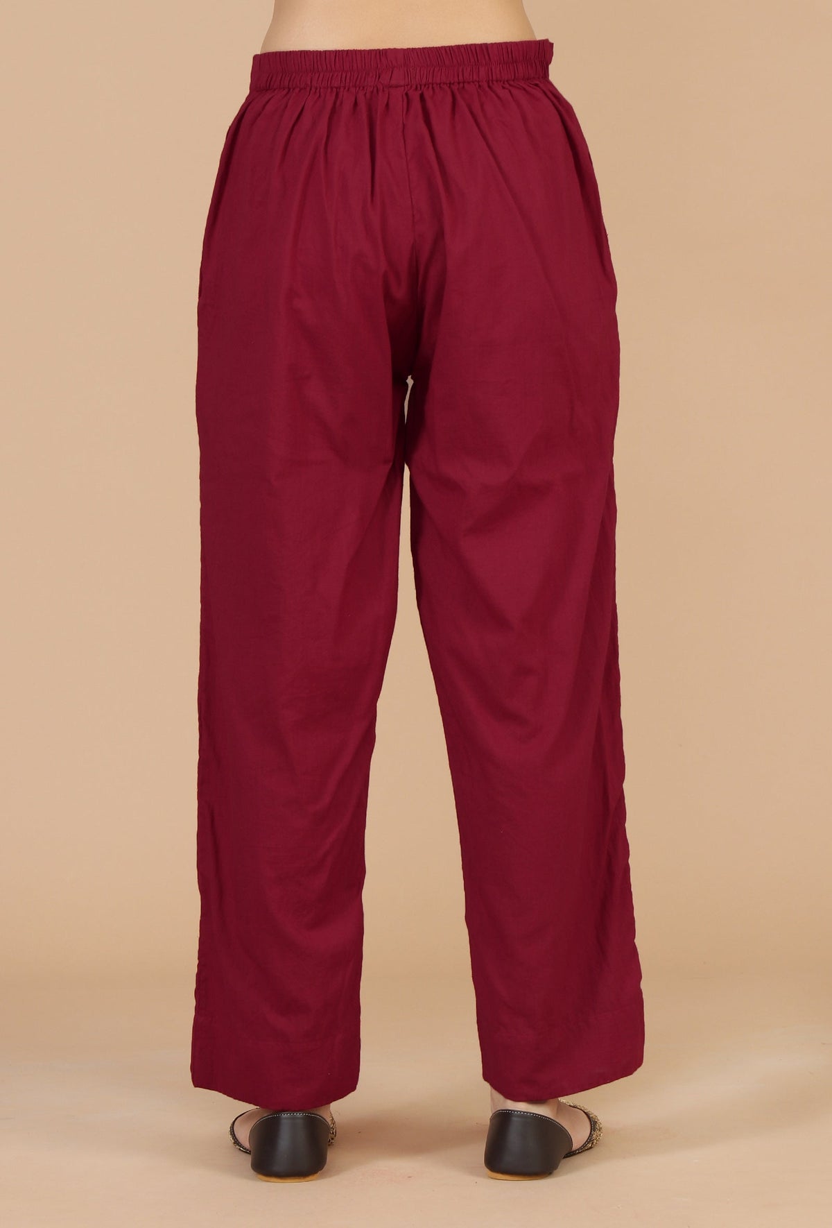 Set of 2: Red A-line Slip Kurta with Straight Pants クルタ XXL・パンツ S