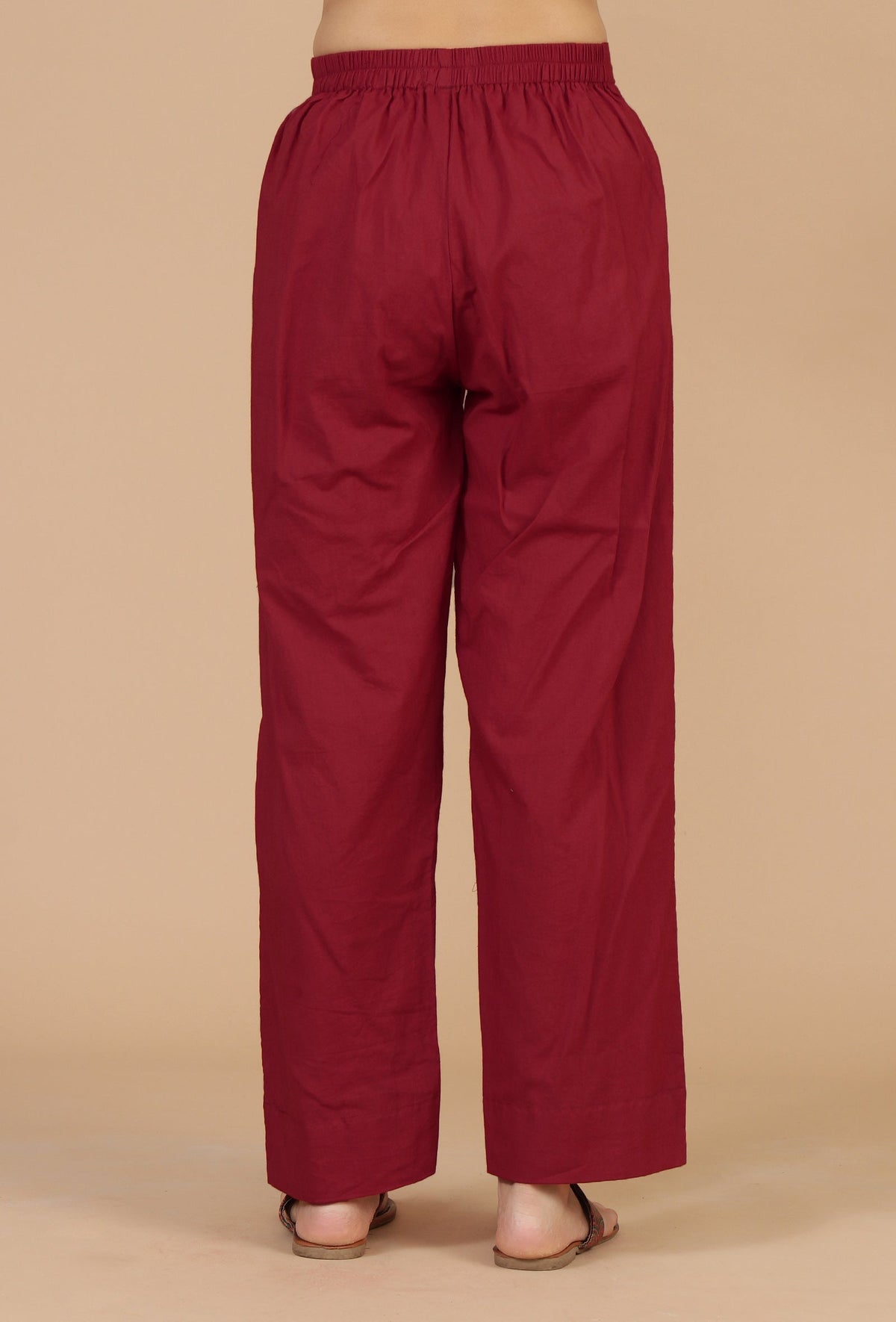 Set of 2: Block Printed Kaftan Kurta with Red Cotton Pants クルタ S・パンツ S
