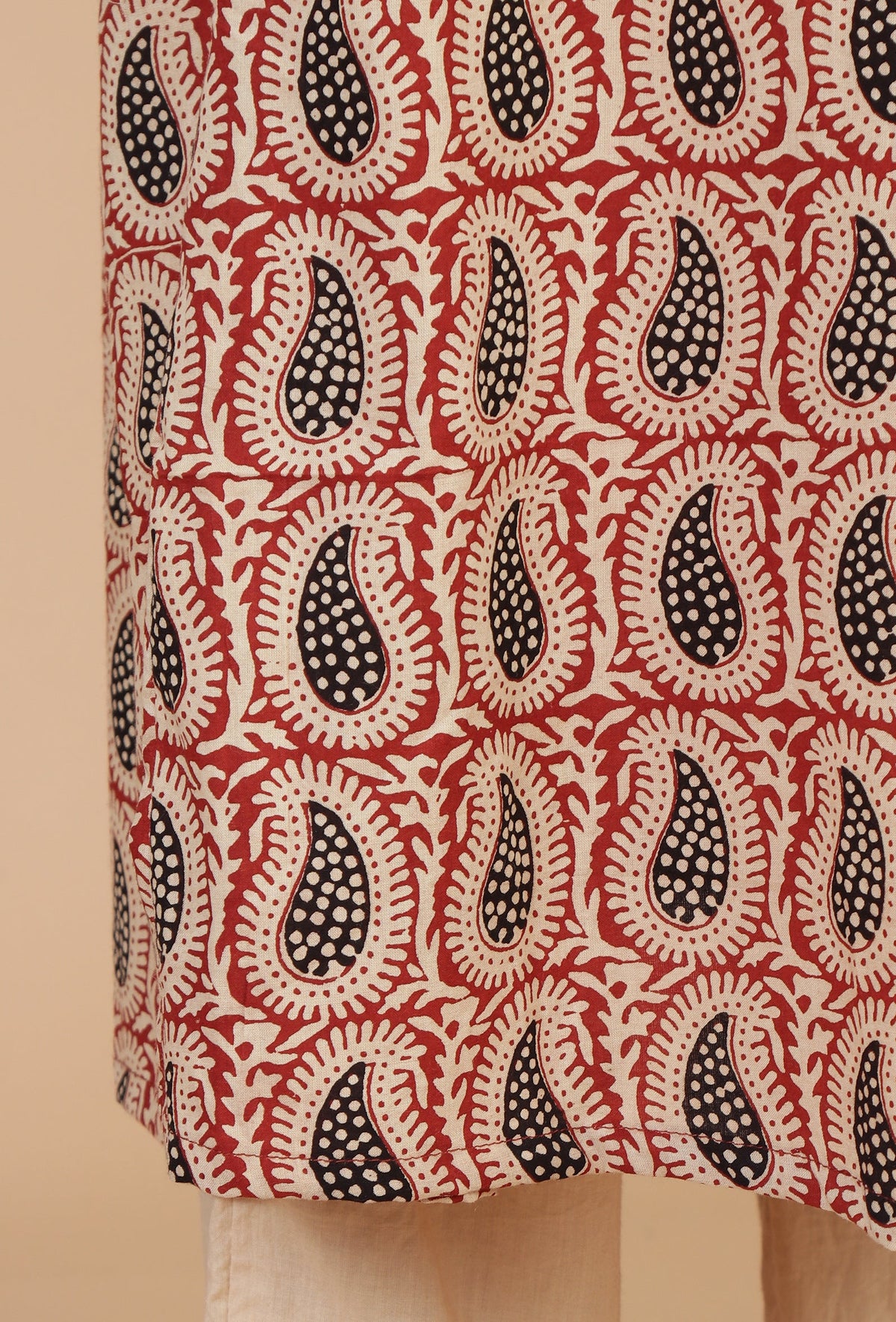 Baagh Hand Block Printed Sleeveless A-Line Kurta サイズ L