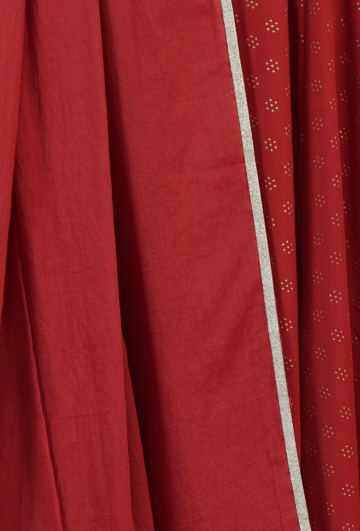 Maroon Cotton Dupatta with Gota Lace Detailing
