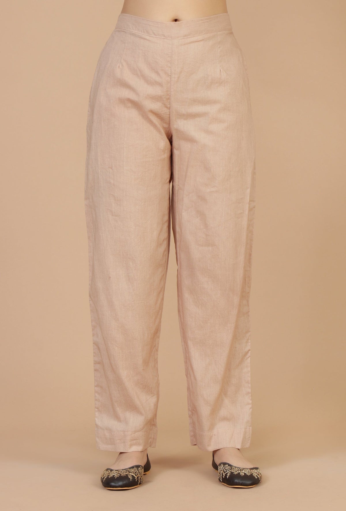 Set of 3: Maroon Elegance Hand Block Printed Cotton Kurta & Beige Cotton Pant with Dupatta Set クルタ XL・パンツ L