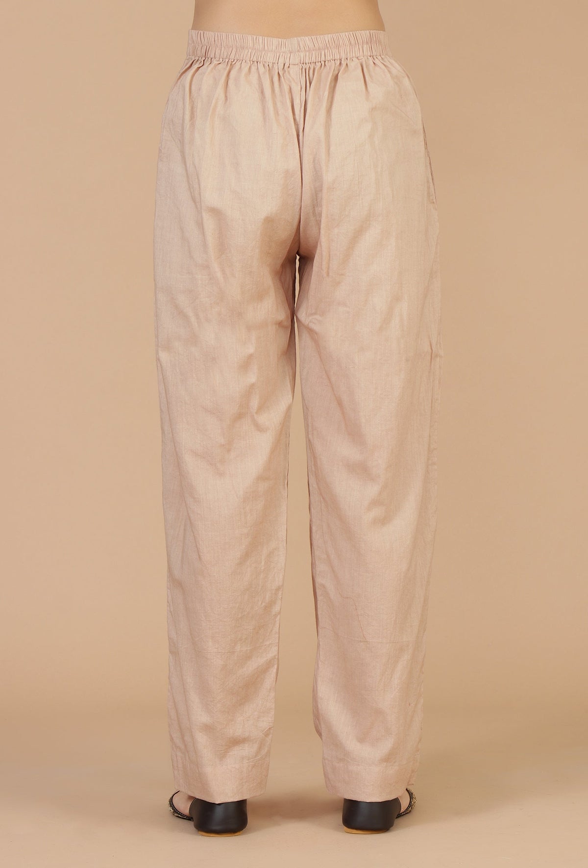 Set of 3: Maroon Elegance Hand Block Printed Cotton Kurta & Beige Cotton Pant with Dupatta Set クルタ M・パンツ M