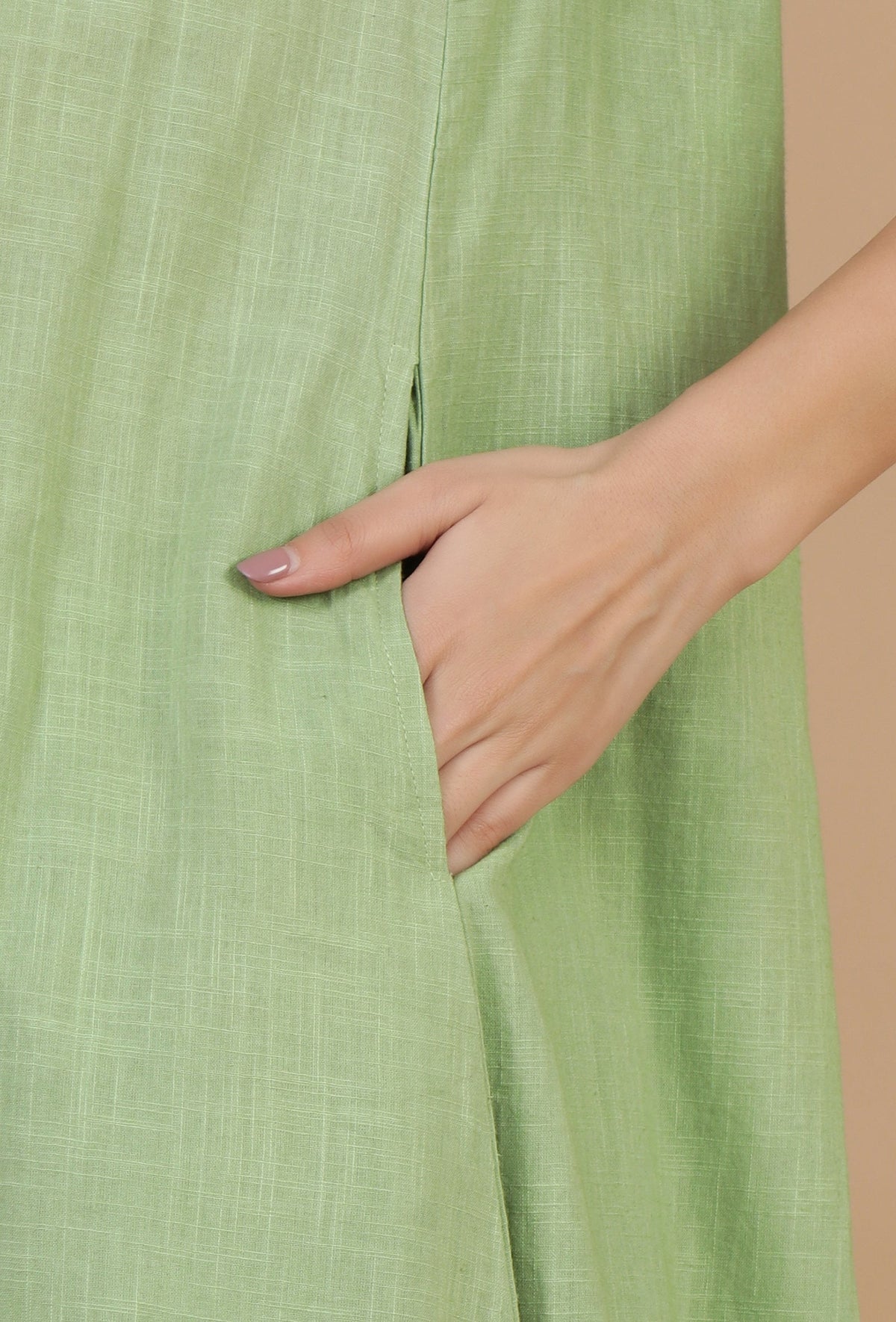 Light Green Sleeveless Shirt Kurta サイズ XXL