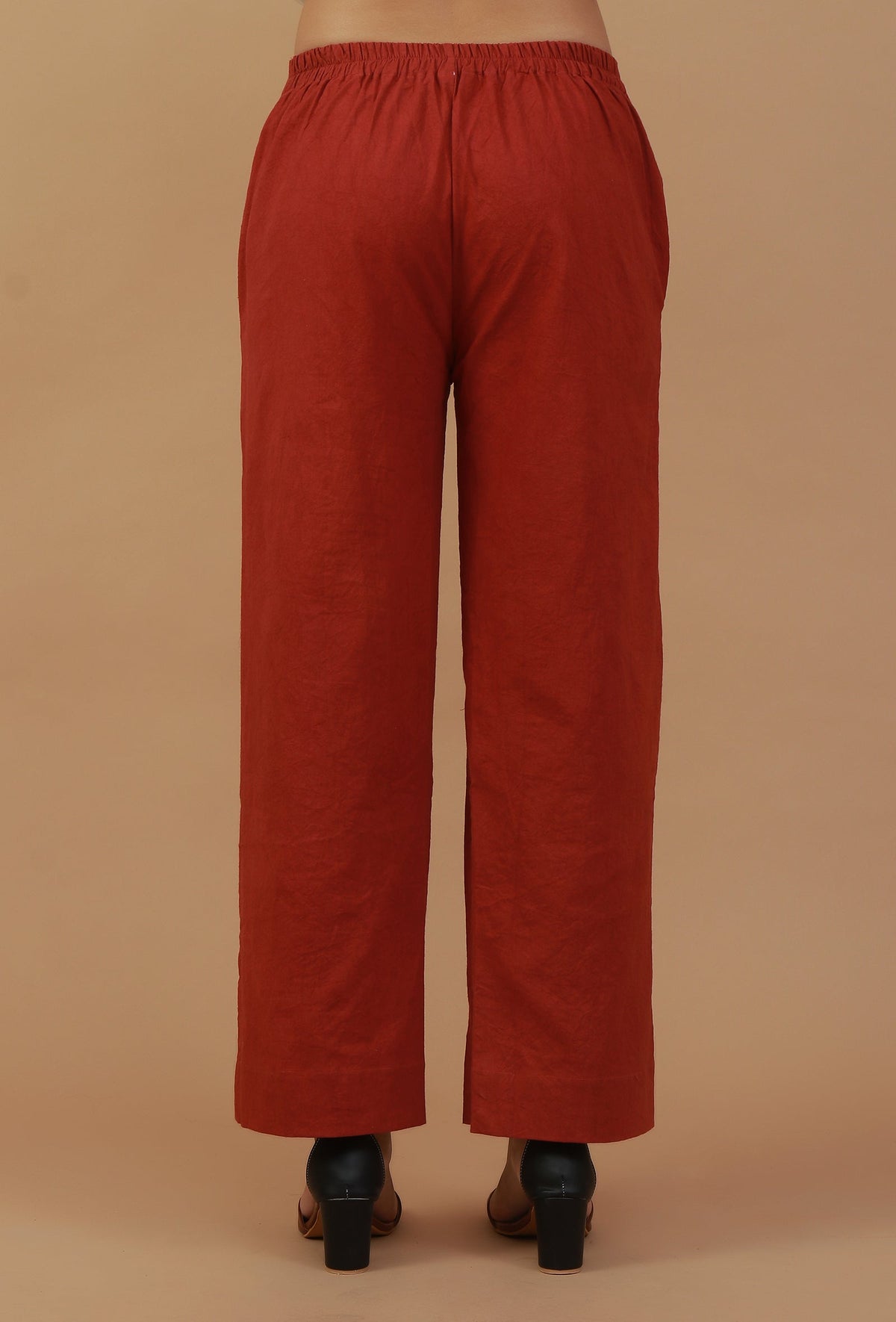 Rust Cotton Straight Pants サイズ L