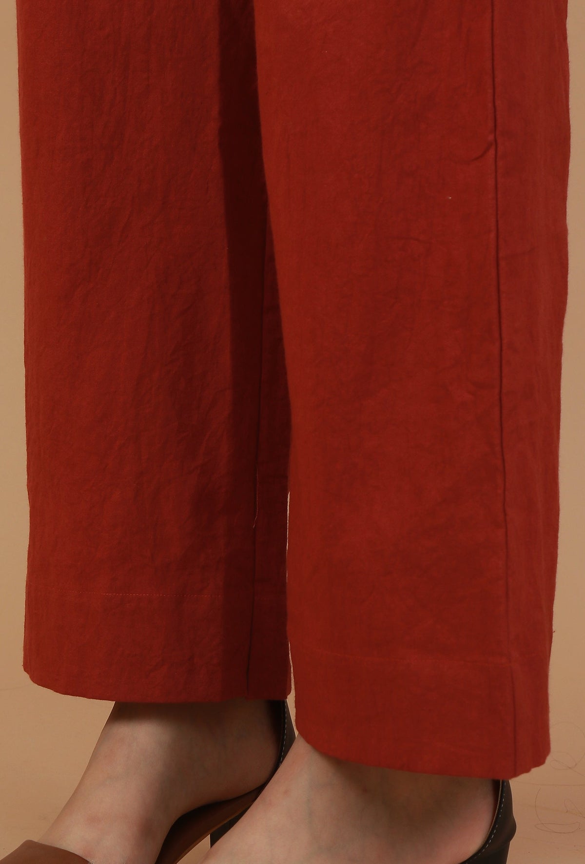 Rust Cotton Straight Pants サイズ S