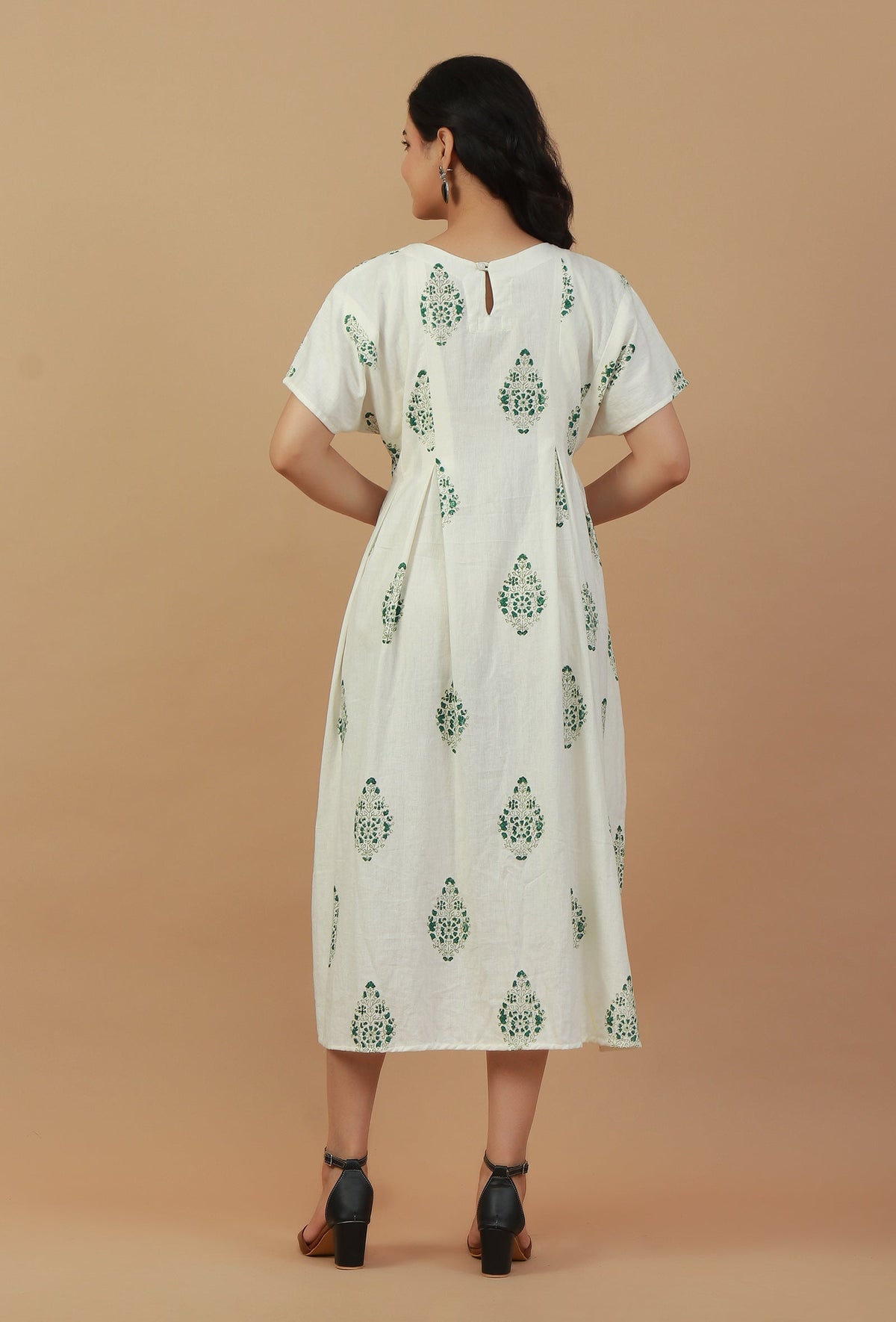 The Meadow Muse Pleated Midi Dress サイズ S