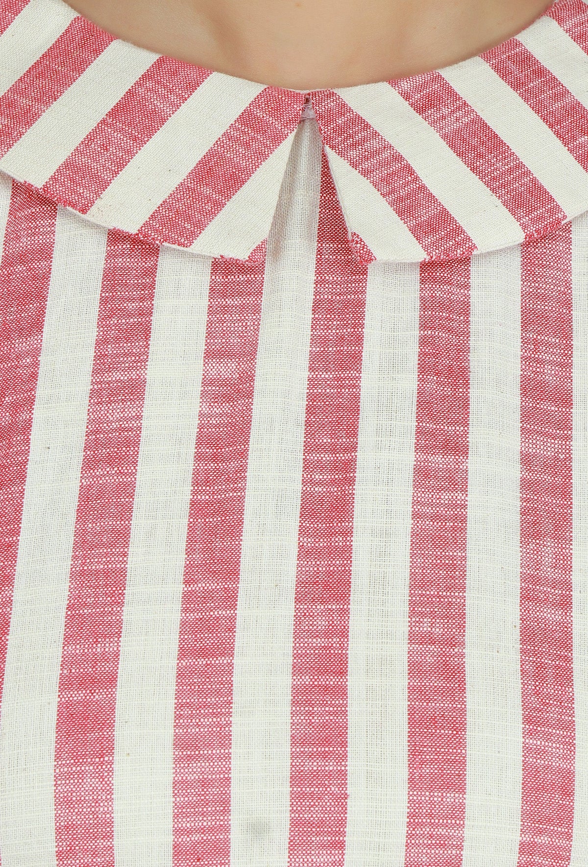 Set of 2 Pink & White Striped Cotton Viscose Kurta with Matching Pants クルタ M・パンツ XS