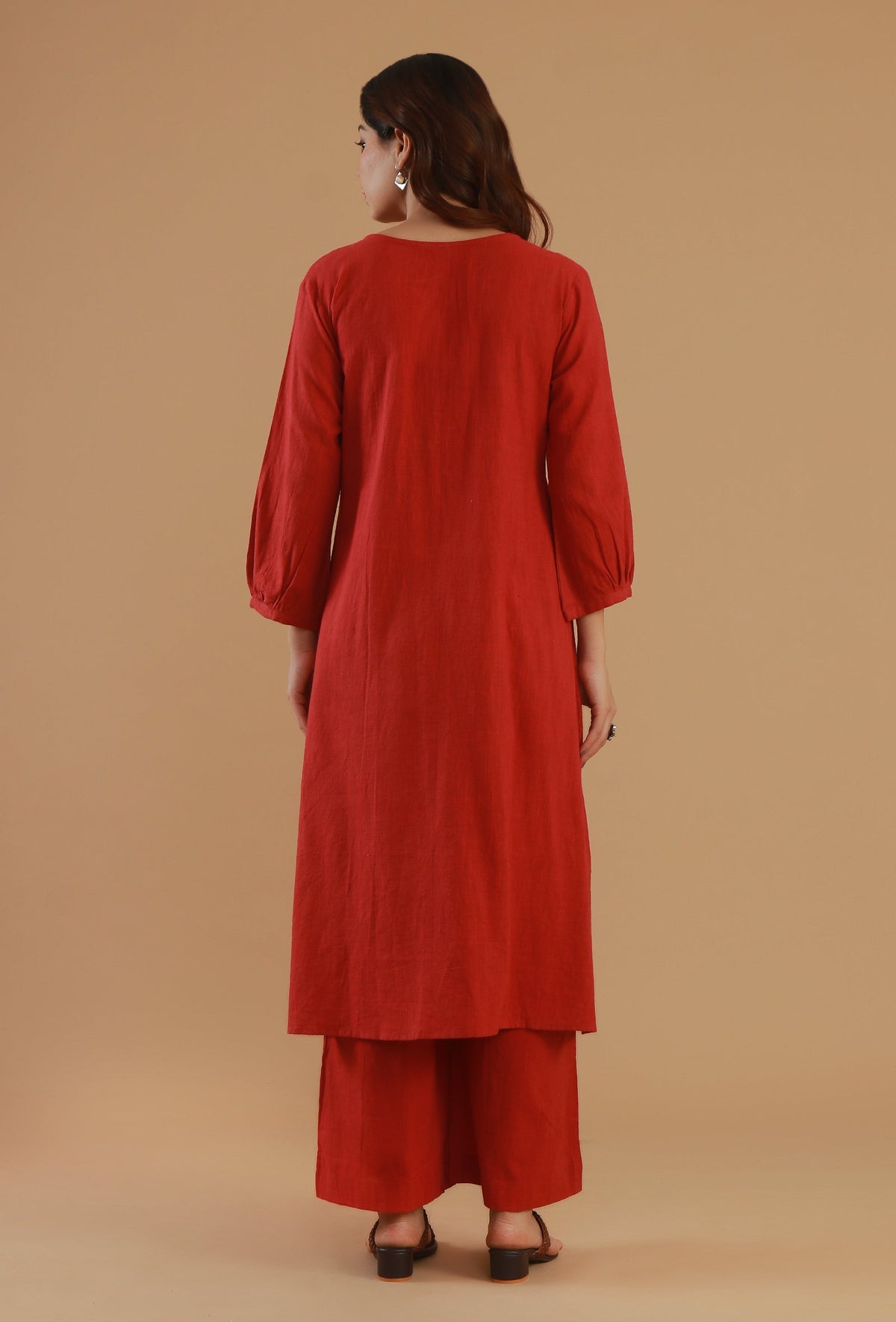 Rust Cotton Wrap Style Kurta サイズ XS
