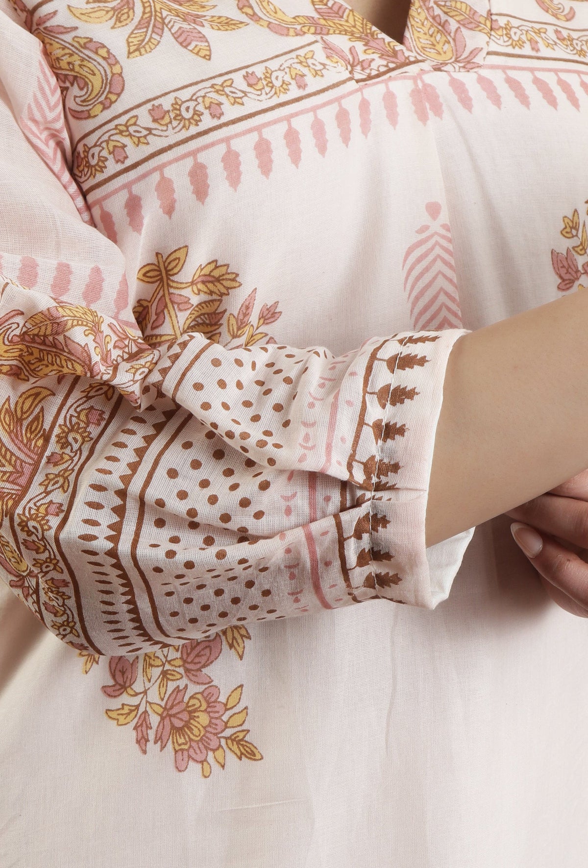 Printed Cotton Straight Kurta サイズ L