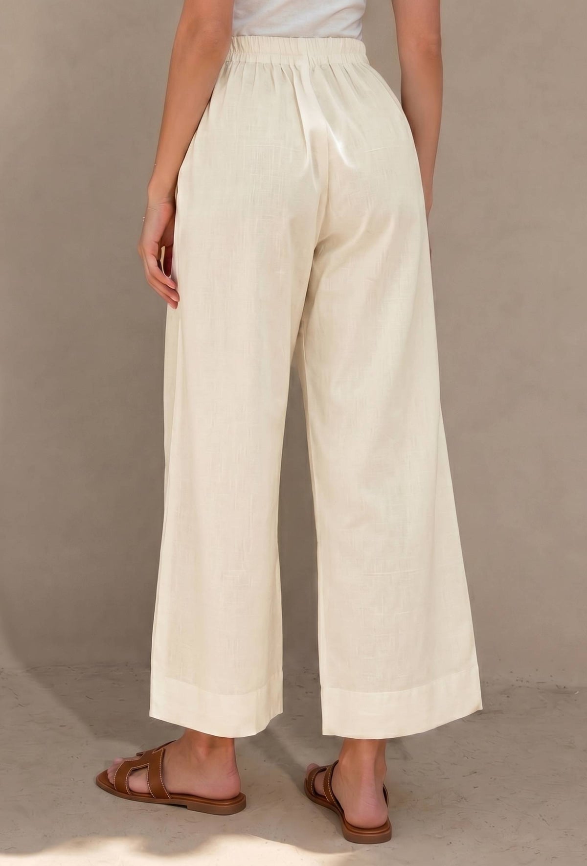 Set of 2: Ivory Textured Cotton Kurta with Straight Pant Set クルタ XXL・パンツ XXXL