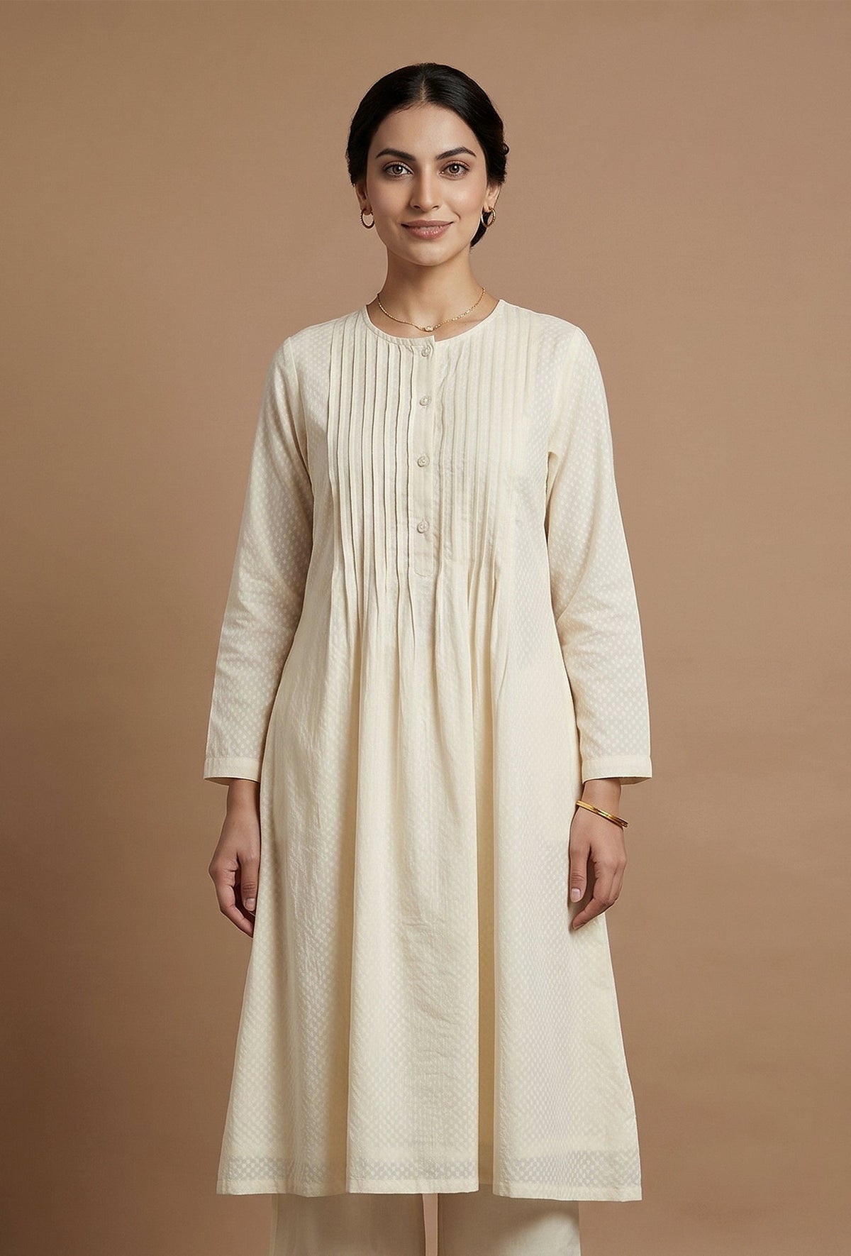 Off-White Pintuck Cotton Kurta サイズ XS