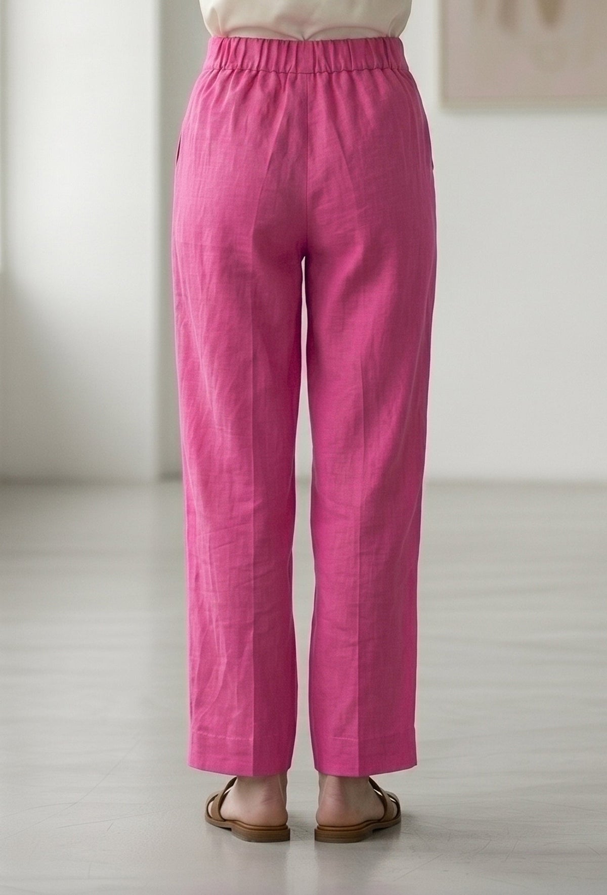 Fuchsia Pink Straight Pant サイズ S