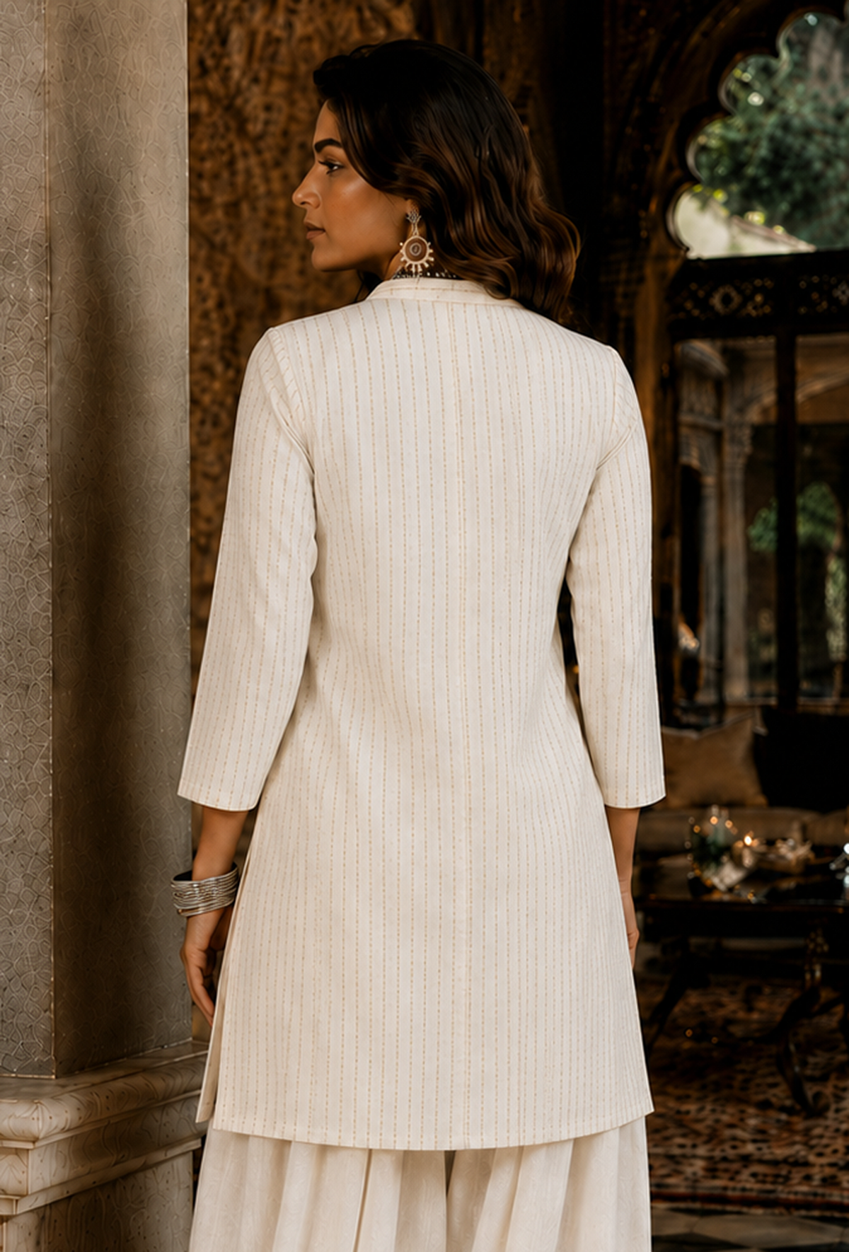 Ivory Grace Silk Cotton Kurta サイズ M