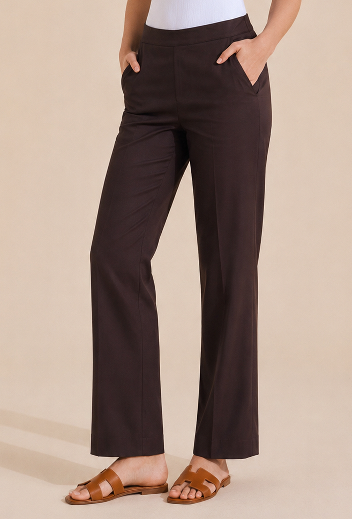 Set of 2: Brown Cotton Kurta & Palazzo クルタ XS・パンツ XL