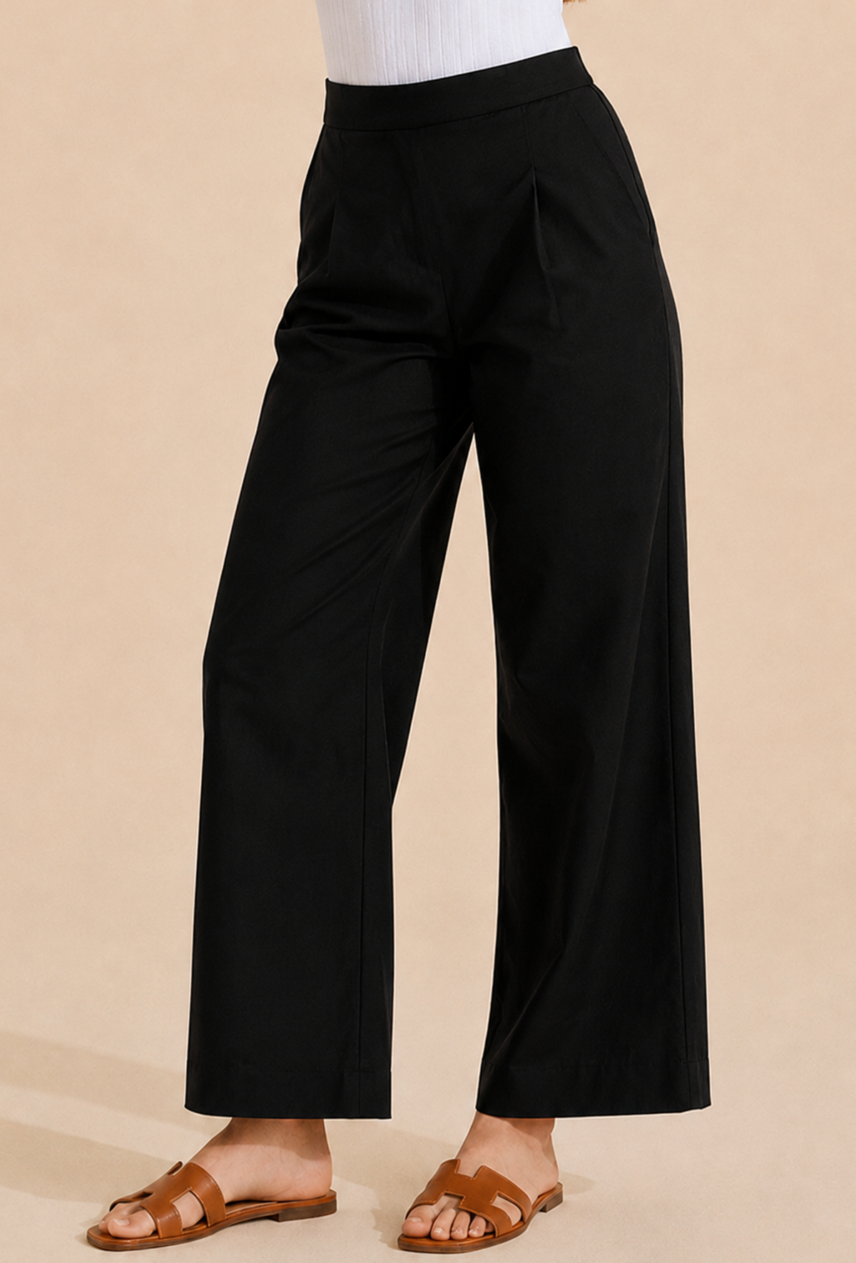 Set of 2: Black Cotton Kurta & Palazzo クルタ XXXL・パンツ M