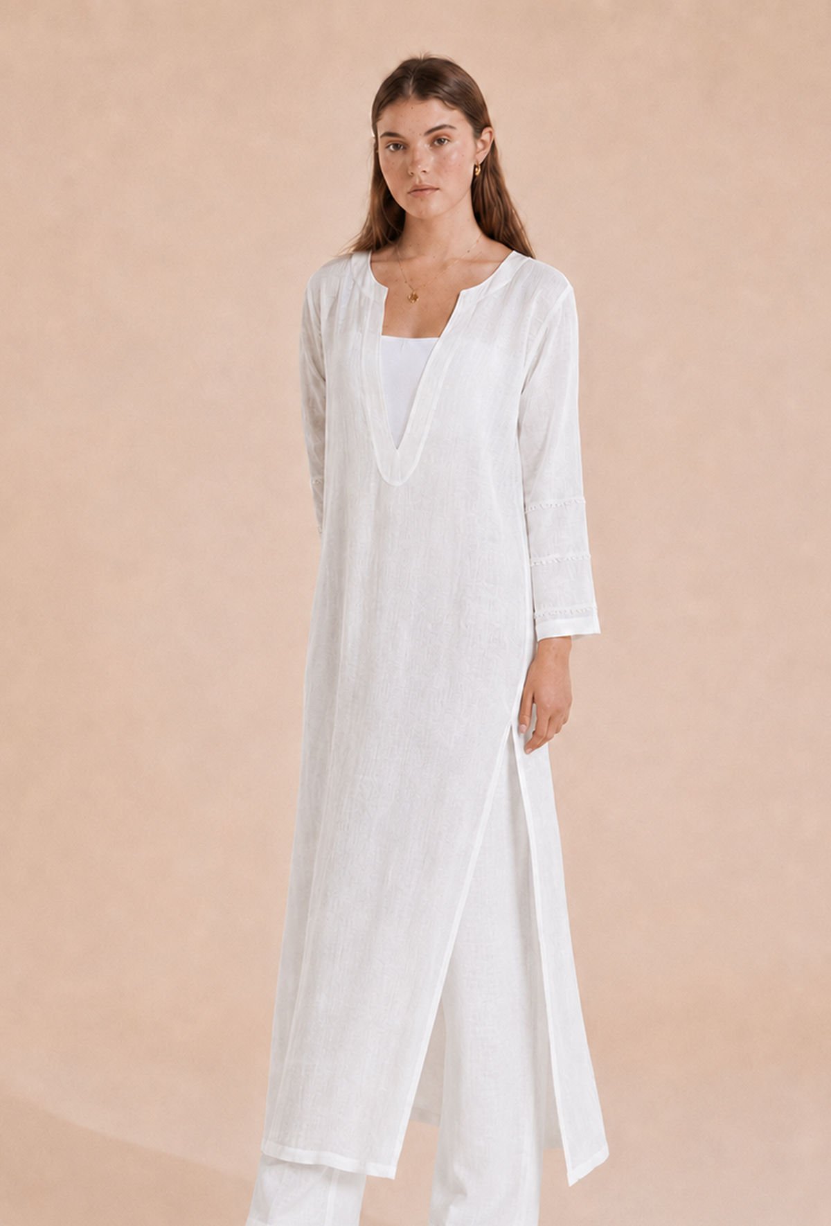 Ivory Straight Kurta サイズ L