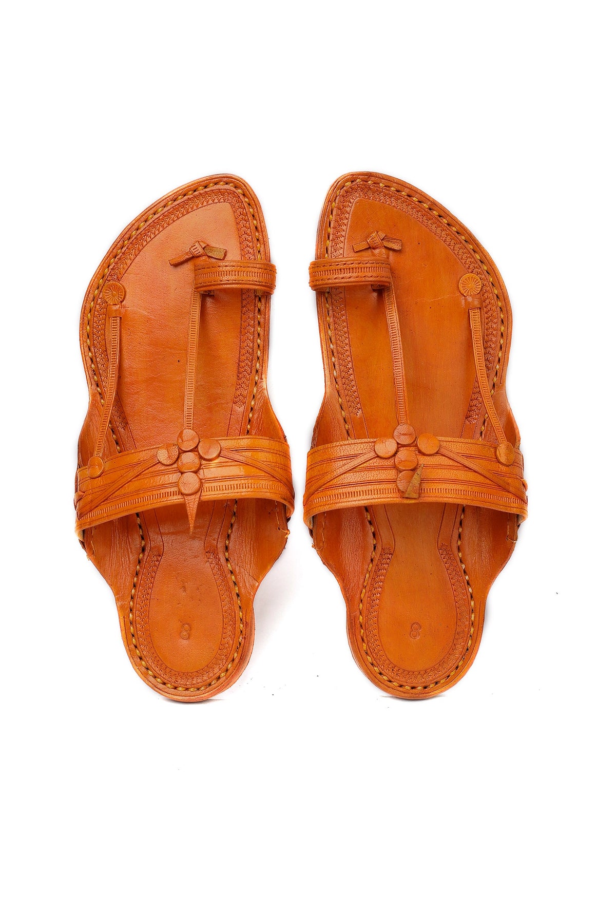 Classic Pure Leather Kolhapuri Flats - For Men サイズ EU41（UK8）