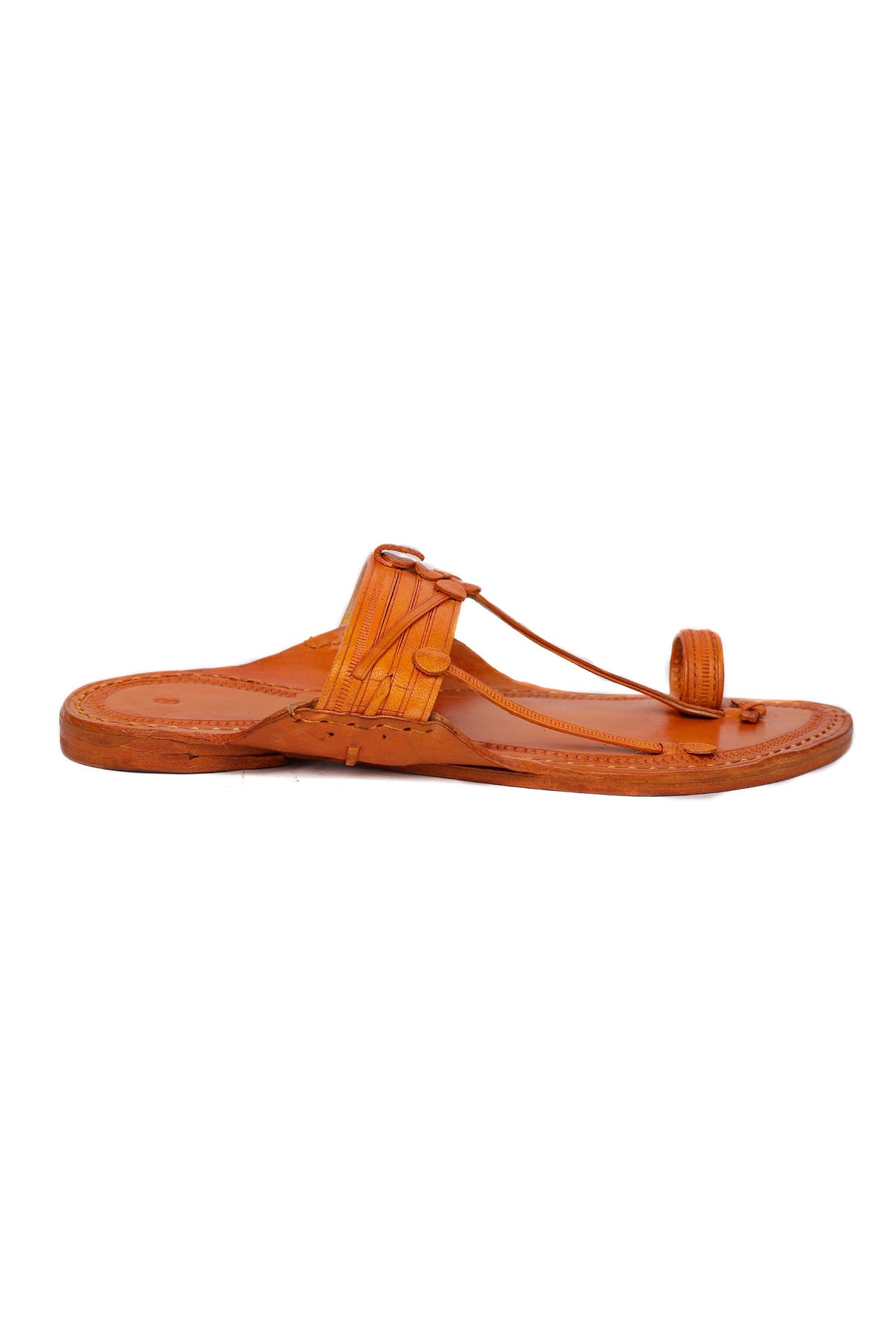 Classic Pure Leather Kolhapuri Flats - For Men サイズ EU42（UK9）