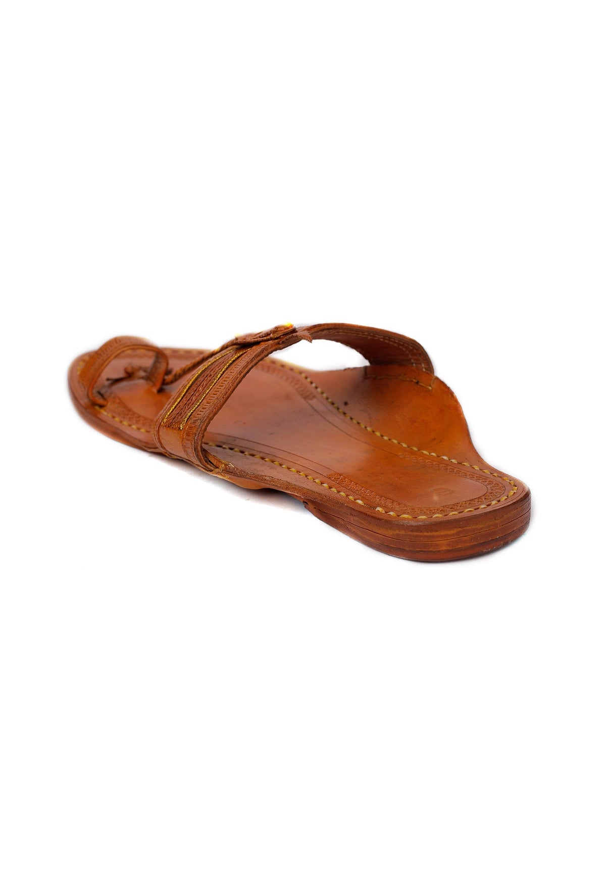 Adit Beige Pure Leather Kolhapuri Flats - For Men サイズ EU44（UK11）