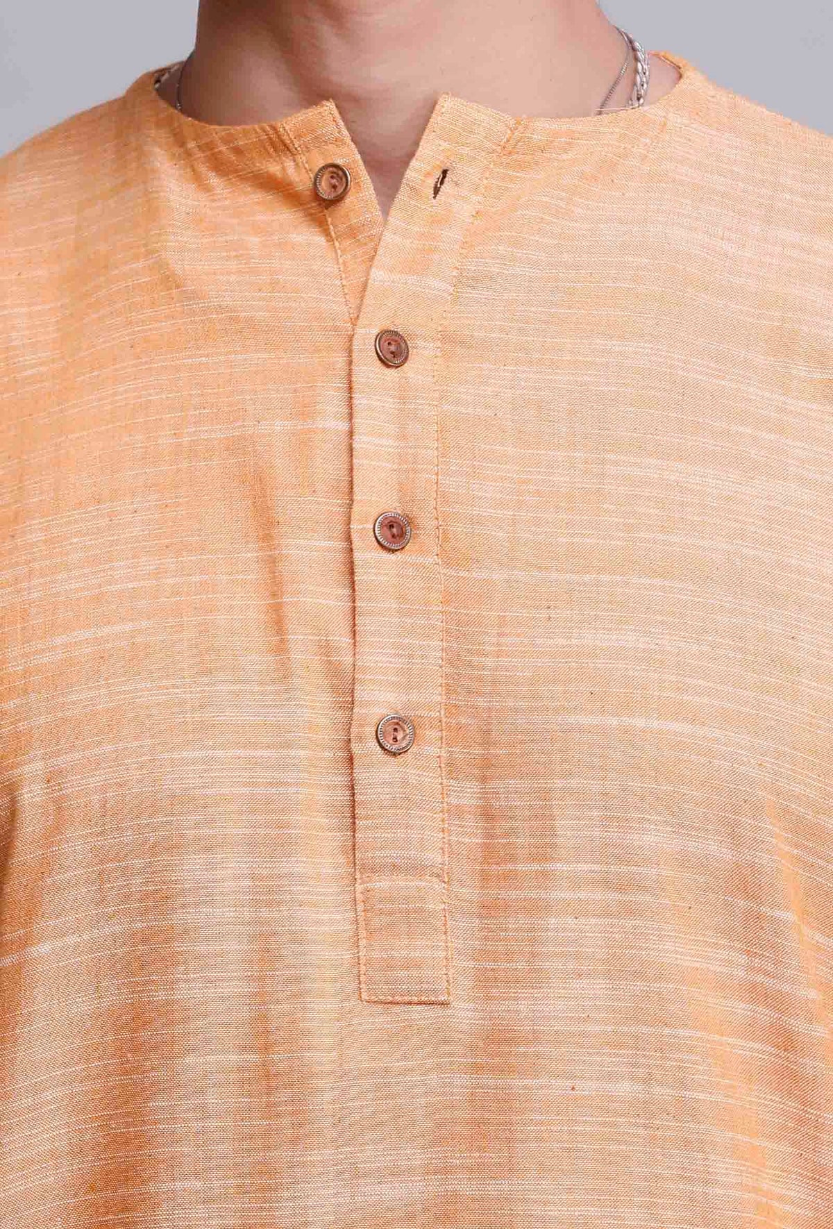 Set of 2: Peach Orange Cotton Kurta Pyjama サイズ 36