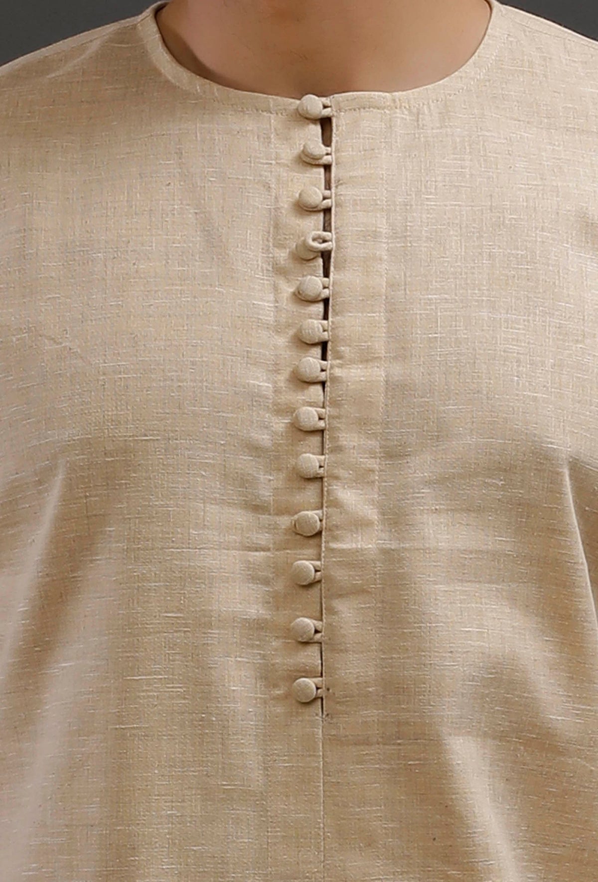 Classic Beige Cotton Slim Fit Shirt サイズ 40
