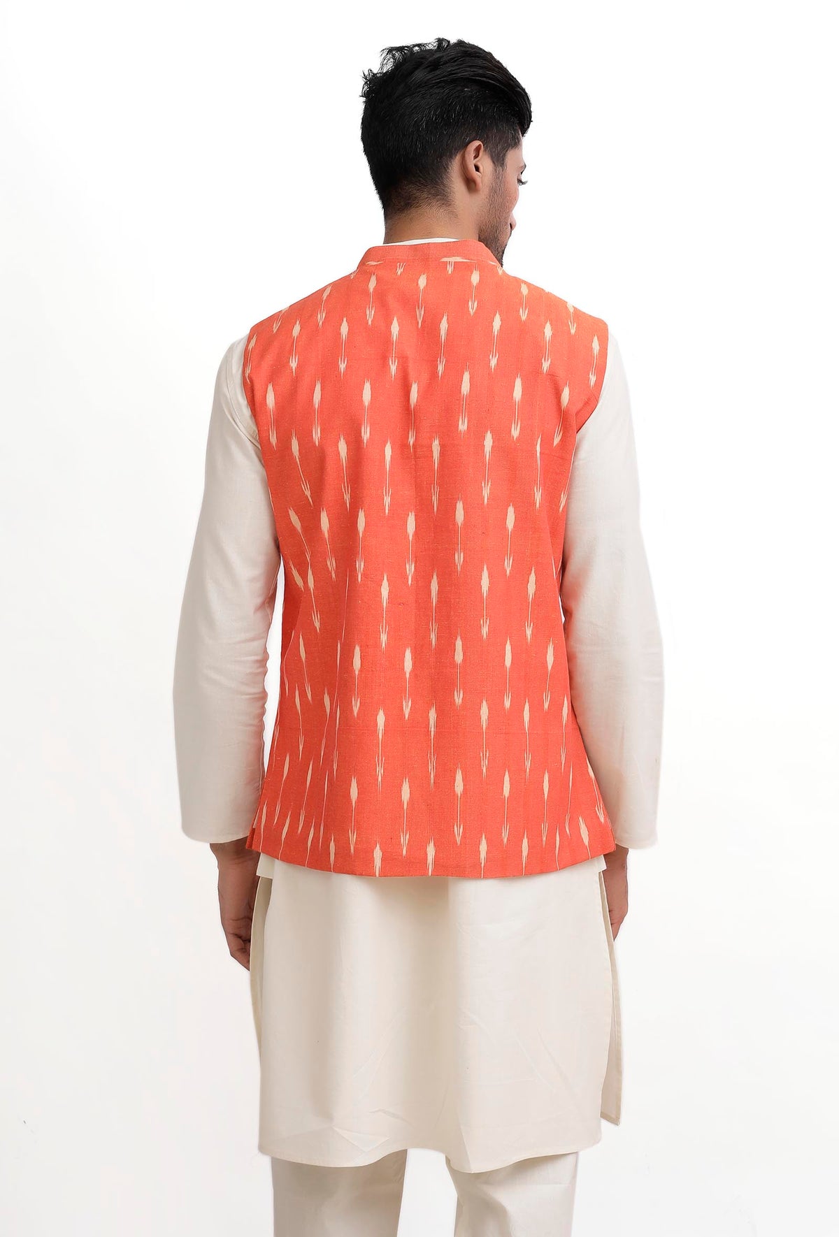 Coral Ikat Nehru Jacket サイズ 40