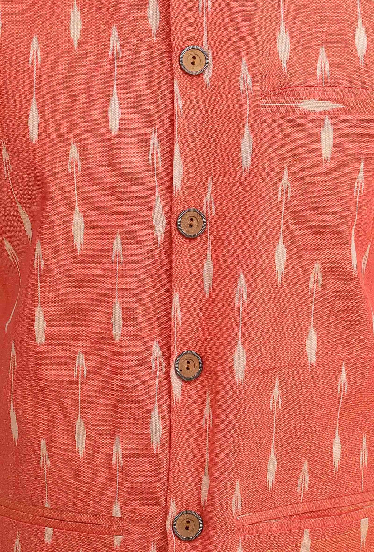 Coral Ikat Nehru Jacket サイズ 40