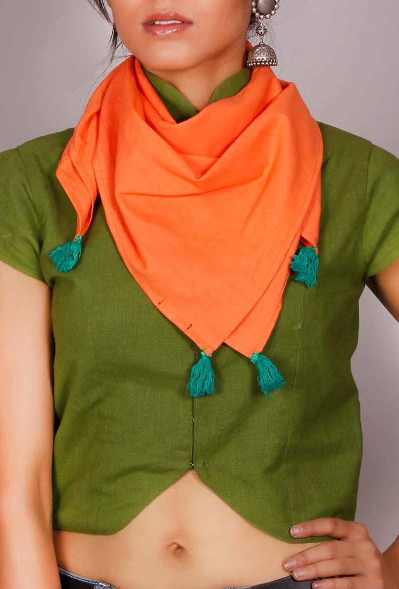 Orange Square Scarf