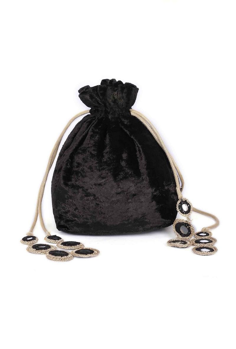 Black Velvet Potli Bag