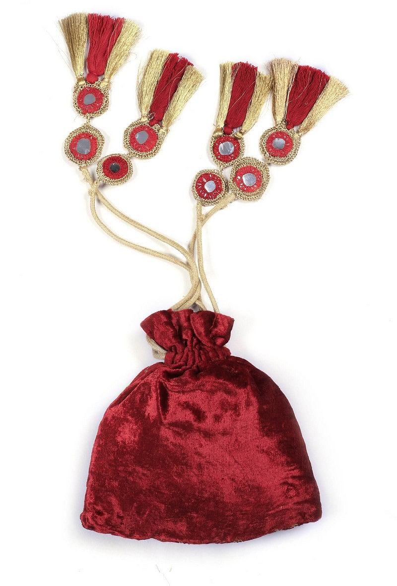 Scarlet Red Potli Bag