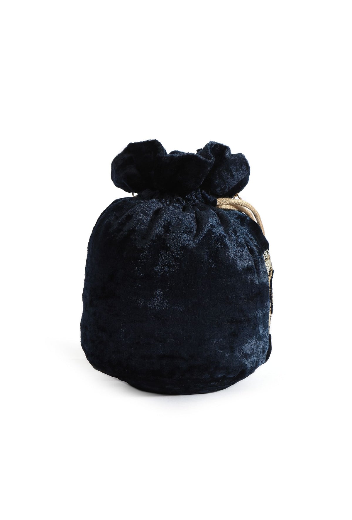 Dark Blue Velvet Tila Embroidery Potli
