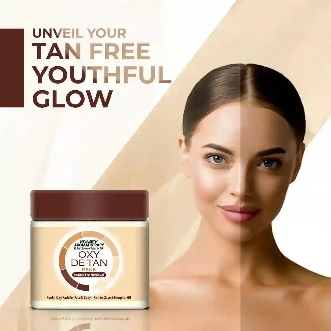 Oxy De Tan Removal for Glowing & Lighting oil Control, Anti Acne & Pimples Blemishes Pigmentation De Tan pack for Face & Body – No Ammonia & Blech 180g