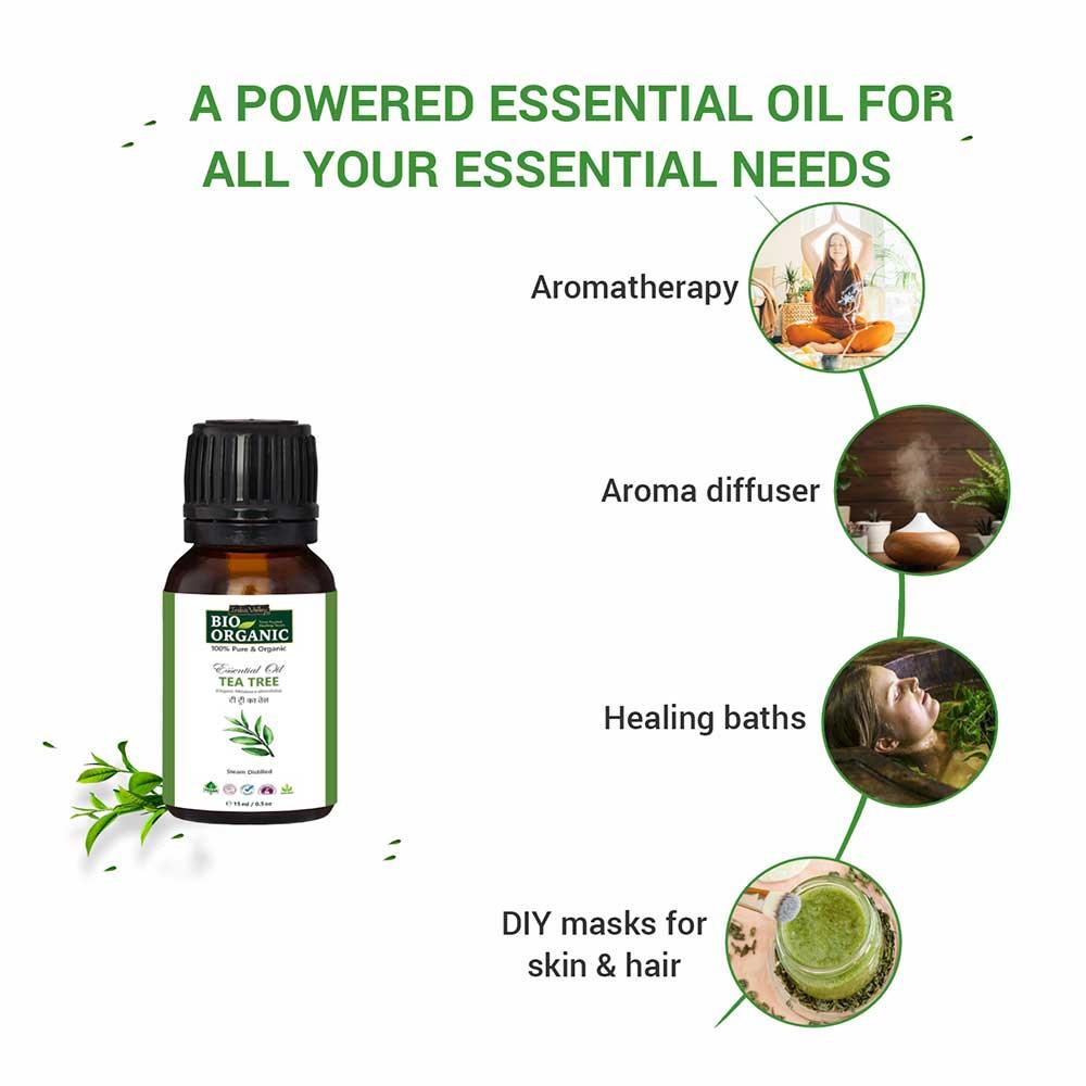 Pure & Organic Tea Tree Essential Oil - 15ml 15ml