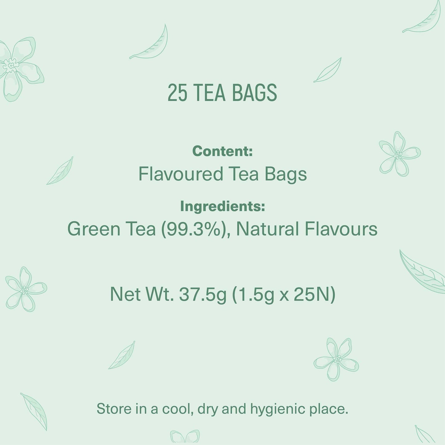 Jasmine Green Tea – 25 Tea Bags 25 Tea Bags
