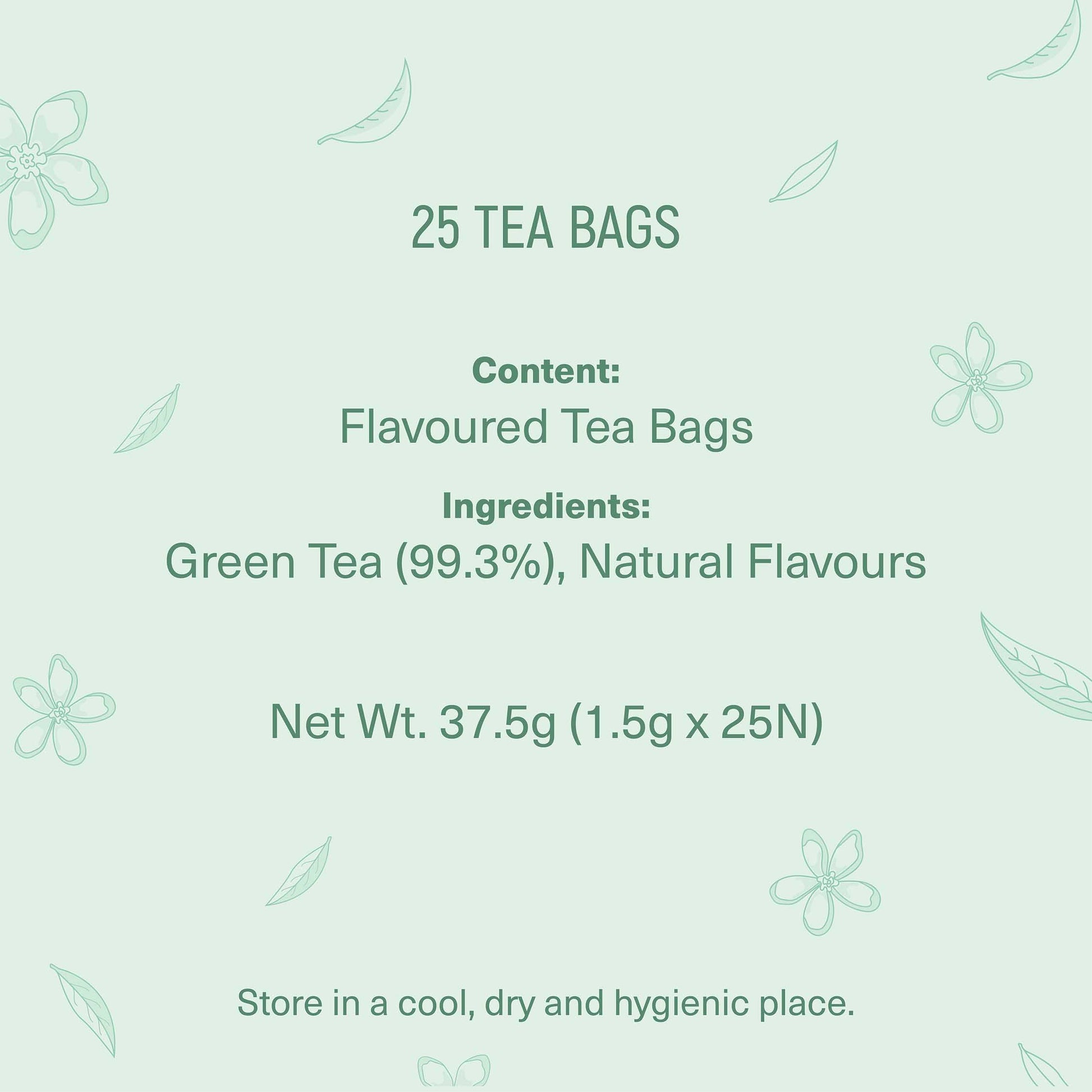 Jasmine Green Tea – 25 Tea Bags 25 Tea Bags
