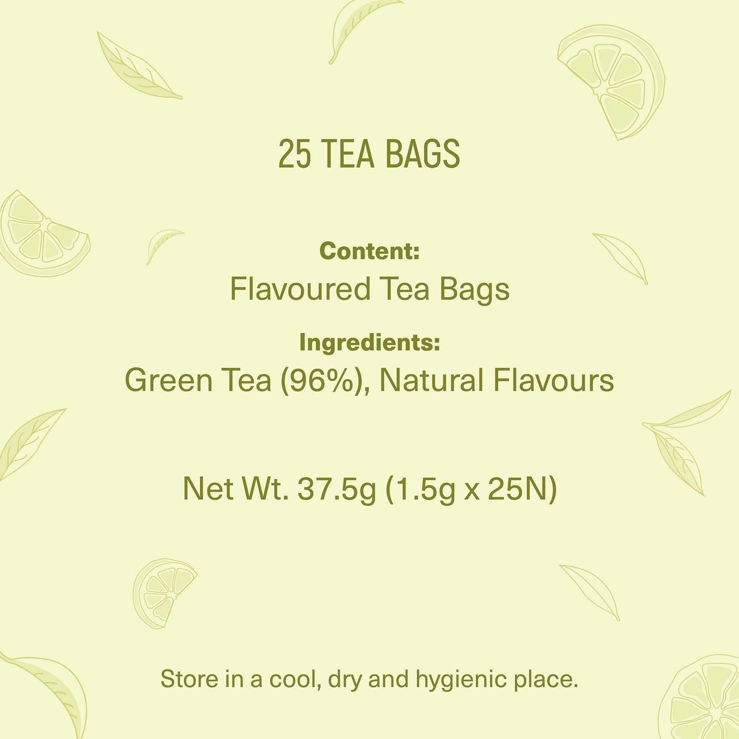 Lemon Green Tea – 25 Tea Bags 25 Tea Bags